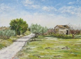 n°33.  Chemin à la Montagnétte - Tableaux  de  Provence 1