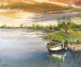 n°16.  Coucher de soleil - Tableaux  de  Provence 2