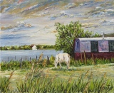 n°148.  Coucher de soleil en Camargue - Tableaux de provence  3